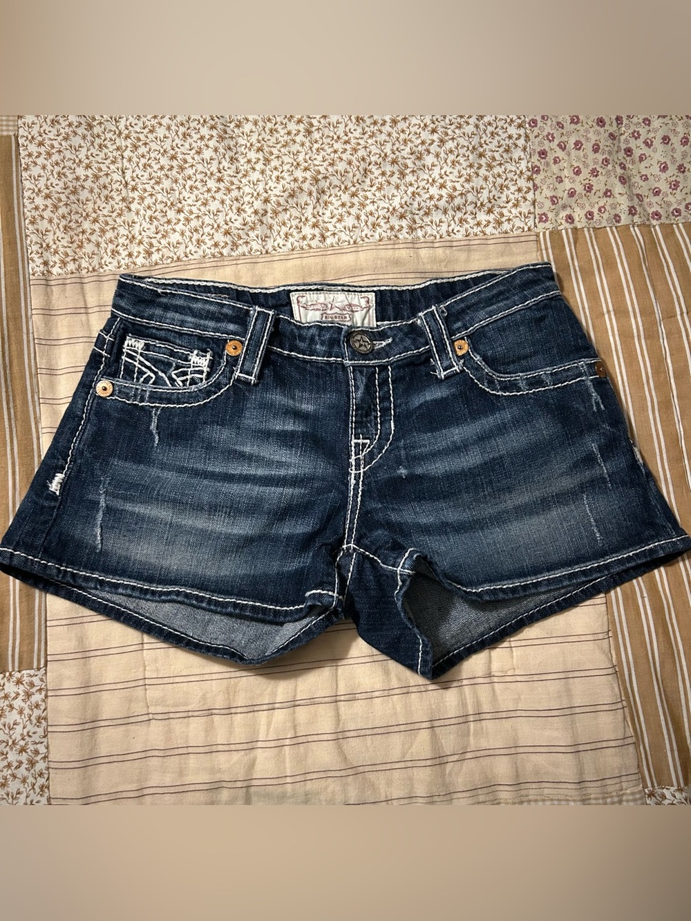 Vintage style women big star liv denim short size 28